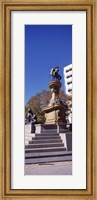 Framed Kit Carson Statue, Pioneer Monument, Denver, Colorado, USA