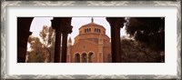 Framed Powell Library at an university campus, University of California, Los Angeles, California, USA