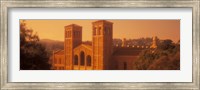 Framed Royce Hall at an university campus, University of California, Los Angeles, California, USA