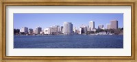 Framed Skyscrapers in a lake, Lake Merritt, Oakland, California, USA