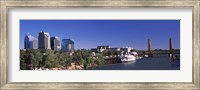 Framed Downtown and Tower Bridge, Sacramento, CA, USA