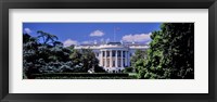 Framed Facade of the government building, White House, Washington DC, USA