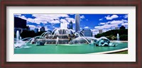 Framed Buckingham Fountain in Grant Park, Chicago, Cook County, Illinois, USA