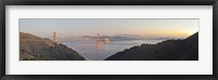 Framed Goden Gate Bridge view from Hawk Hill, San Francisco, Califorina