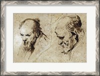 Framed Two Studies of the Head of an Old Man