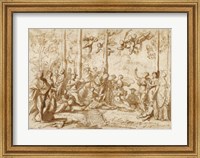 Framed Apollo and the Muses on Mount Parnassus