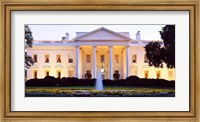 Framed USA, Washington DC, White House, twilight