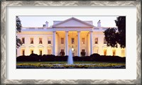 Framed USA, Washington DC, White House, twilight
