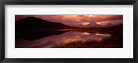 Framed Teton Range, Mountains, Grand Teton National Park, Wyoming, USA