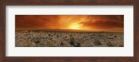Framed Sunset over a desert, Palm Springs, California, USA