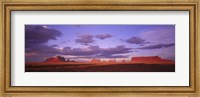 Framed Monument Valley with Purple Sky, Arizona