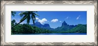 Framed Lush Foliage And Rock Formations, Moorea Island, Tahiti