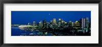 Framed Evening skyline Vancouver British Columbia Canada