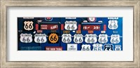 Framed Route 66 Sign Collection