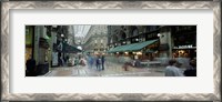 Framed Large group of people on the street, Milan, Italy