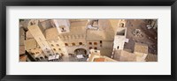 Framed High angle view of houses, San Gimignano, Tuscany, Italy