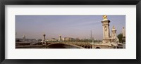 Framed Bridge over a river, Alexandre III Bridge, Eiffel Tower, Paris, France