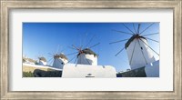 Framed Windmills Santorini Island Greece