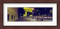 Framed France, Paris, Arc de Triomphe lit up at night