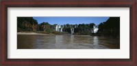 Framed Waterfall in a forest, Iguacu Falls, Iguacu National Park, Argentina