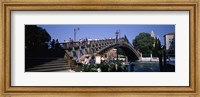 Framed Tourists on a bridge, Accademia Bridge, Grand Canal, Venice, Veneto, Italy