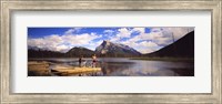 Framed Mountain Bikers Vermilion Lakes Alberta Canada