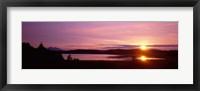 Framed Germany , Forggen Lake, sunset