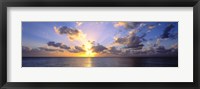 Framed Sunset 7 Mile Beach Cayman Islands Caribbean