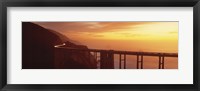 Framed Dusk Hwy 1 w/ Bixby Bridge Big Sur CA USA