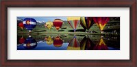 Framed Reflection of hot air balloons in a lake, Snowmass Village, Pitkin County, Colorado, USA