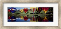 Framed Reflection of hot air balloons in a lake, Snowmass Village, Pitkin County, Colorado, USA