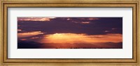Framed Sunset over Rocky Mts from Daniels Park  CO USA