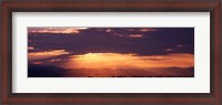 Framed Sunset over Rocky Mts from Daniels Park  CO USA