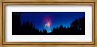 Framed Fireworks, Canada Day, Banff National Park, Alberta, Canada