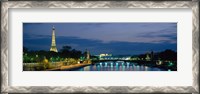 Framed France, Paris, Eiffel Tower , Seine River