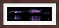 Framed Teton Range w/lightning Grand Teton National Park WY USA