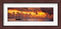 Framed Boat at sunset