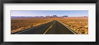Framed Road passing through a desert, Monument Valley, Arizona, USA