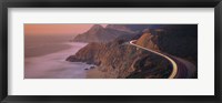 Framed Dusk Highway 1 Pacific Coast CA