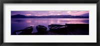 Framed Sunset Fishing Boats Loch Awe Scotland