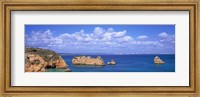 Framed Panoramic View Of A Coastline, Southern Portugal, Algarve Region, Lagos, Portugal