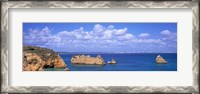 Framed Panoramic View Of A Coastline, Southern Portugal, Algarve Region, Lagos, Portugal