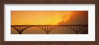 Framed Sunset Fog And Highway 101 Bridge CA
