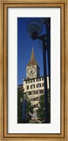 Framed Low angle view of a clock tower, Zurich, Canton Of Zurich, Switzerland