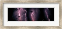 Framed LightningThunderstorm at night