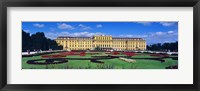 Framed Schonbrunn Palace, Gardens, Vienna, Austria