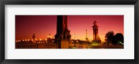 Framed France, Paris, Pont Alexandre III at dusk
