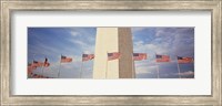 Framed Washington Monument Washington and flags DC