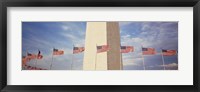 Framed Washington Monument Washington and flags DC