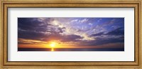 Framed Sunset, Water, Ocean, Caribbean Island, Grand Cayman Island